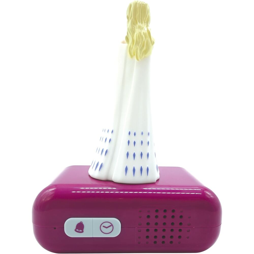 Vue rapprochée des boutons de contrôle faciles à utiliser du réveil digital LEXIBOOK Disney Frozen Elsa