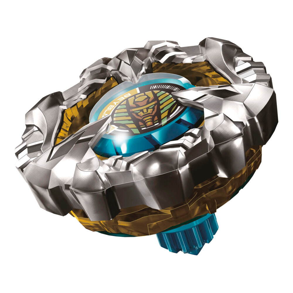 Enfant jouant avec la toupie Beyblade X Cowl Sphinx 9-80GN dans une arène