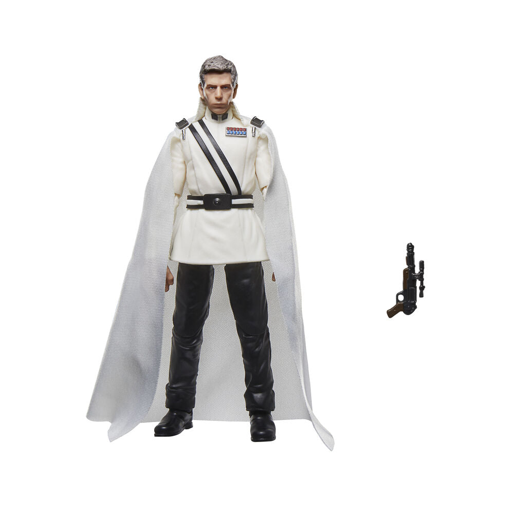 Gros plan sur le visage détaillé de la figurine Orson Krennic HASBRO