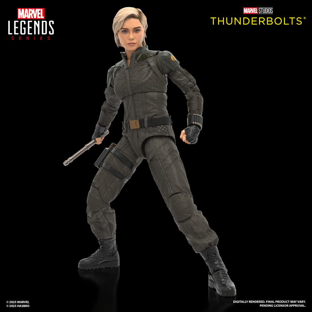 Figurines Marvel Legends Thunderbolts posées avec armes incluses