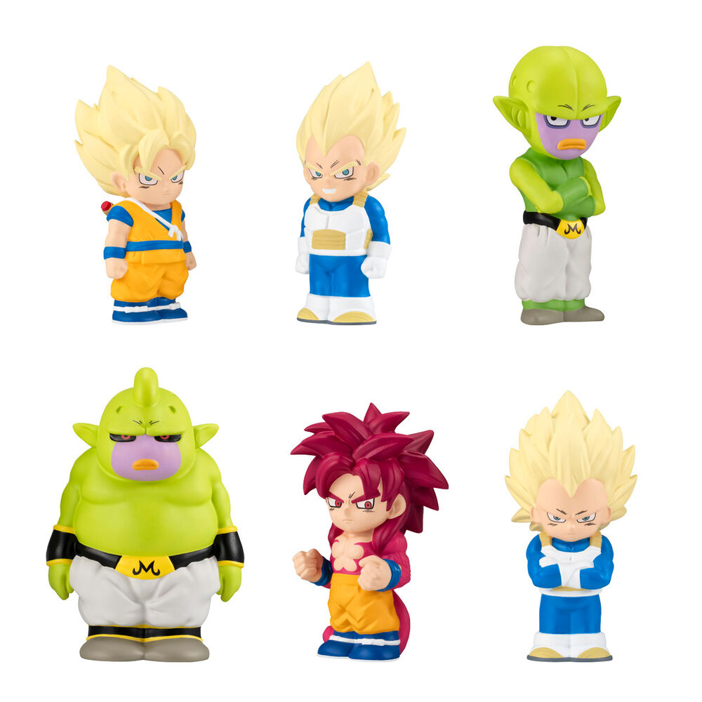 Figurine Dragon Ball Z Sofbits Bandai représentant Son Goku, prêt au combat avec son aura jaune caractéristique, un ajout parfait à toute collection DBZ.