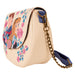 Détail du pendentif émaillé et des broderies raffinées sur le sac Loungefly Disney Aurora & Phillip