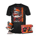 T-shirt officiel FUNKO Chainsaw Man avec design exclusif Leaping, présenté sur fond blanc.