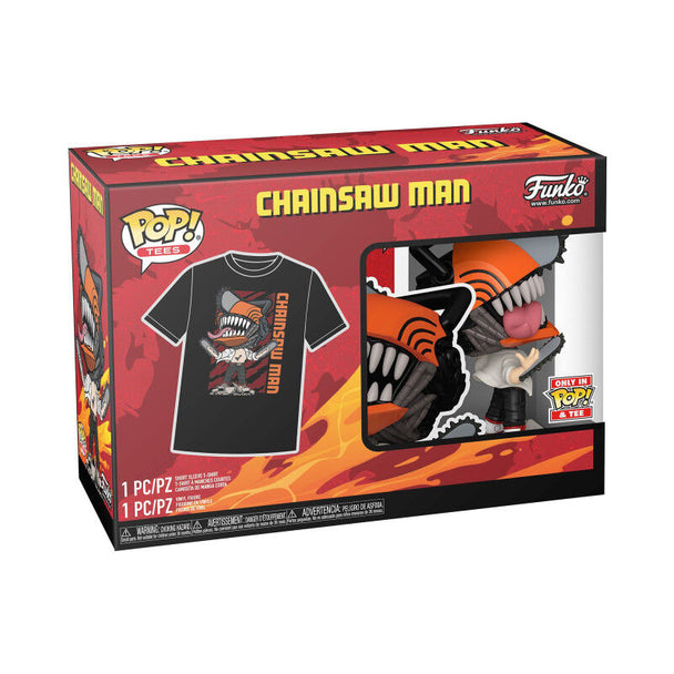 Figurine POP Leaping Chainsaw Man exclusive FUNKO, posée en action dynamique.