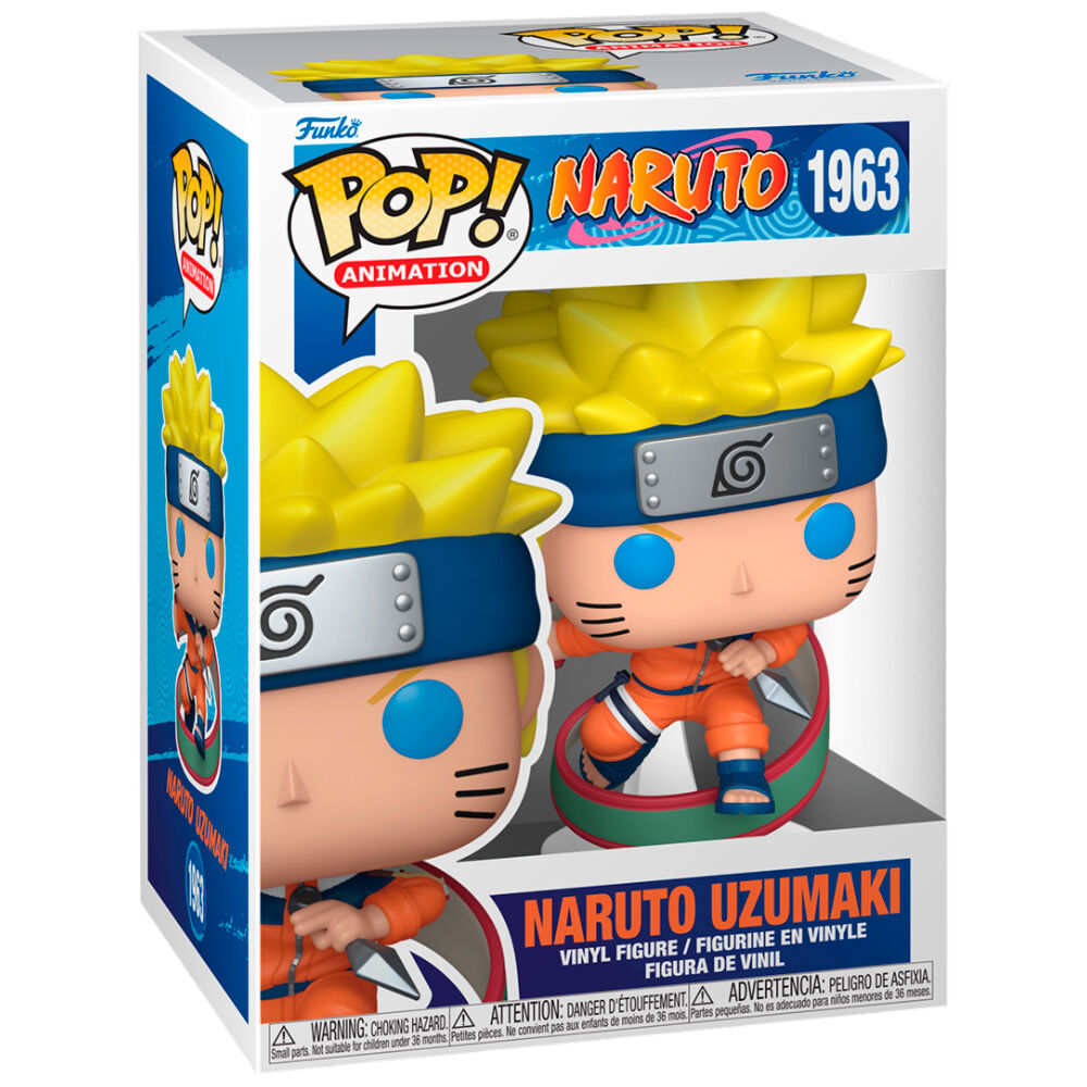 Figurine Funko POP Naruto Uzumaki de 9 cm en vinyle, vue avant dans sa boîte cadeau officielle FUNKO.