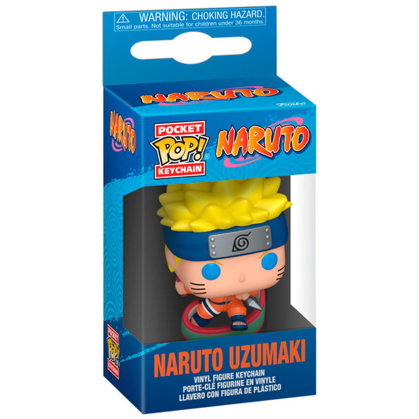 Vue rapprochée du porte-clés Naruto Pocket POP FUNKO montrant les détails de la figurine