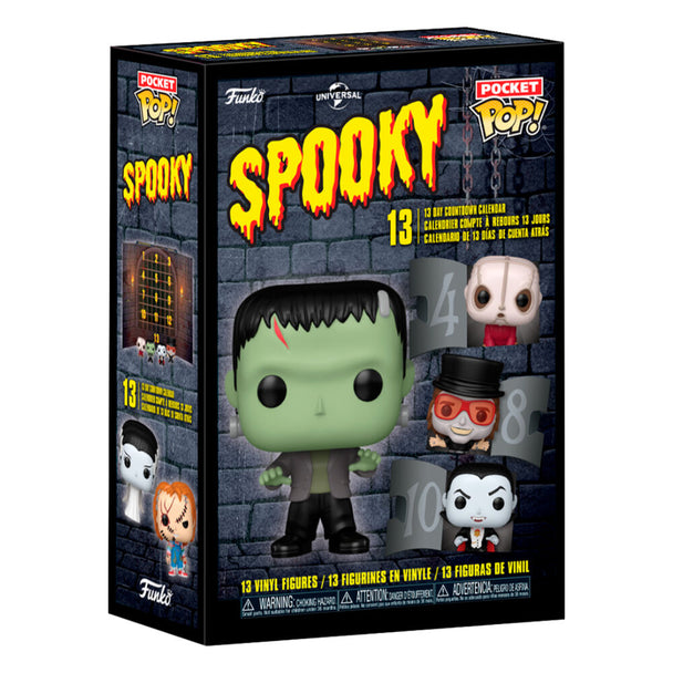 Vue rapprochée des Pocket Pop Funko incluses dans le calendrier de l'Avent 13 jours édition Halloween