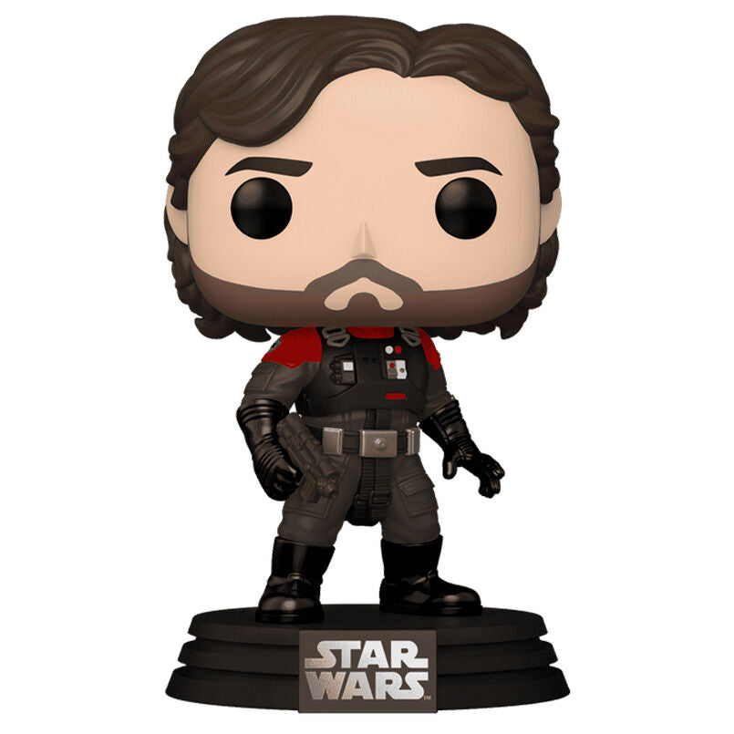 Vue latérale de la figurine Funko POP Cassian Andor Sienar Test Pilot avec tenue de pilote détaillée