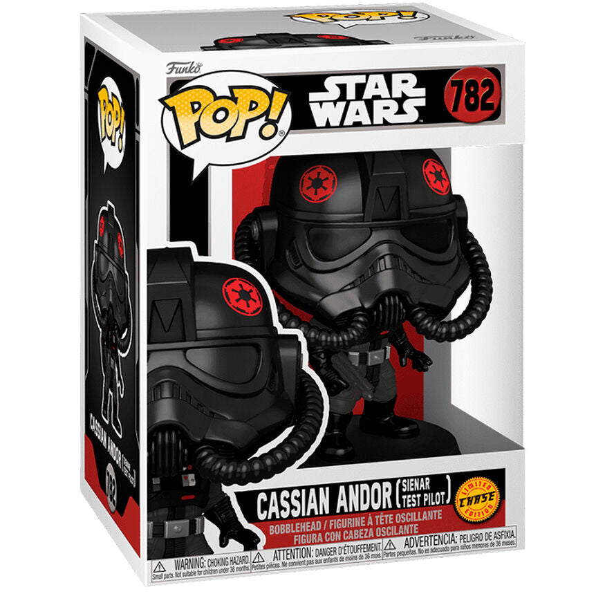 Boîte collector Funko POP contenant la figurine Cassian Andor Sienar Test Pilot avec design Star Wars