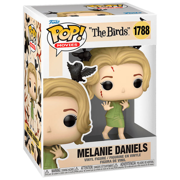 Vue rapprochée de la figurine Melanie Daniels The Birds en vinyle, détail et qualité FUNKO
