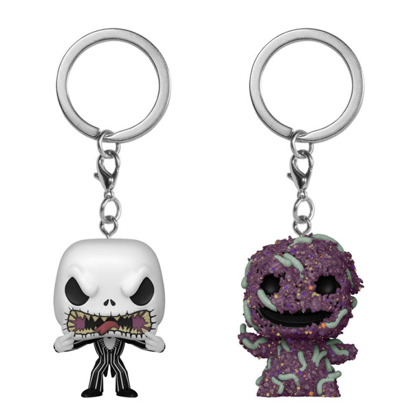 Porte-clé Funko Pocket POP représentant Jack Skellington de Nightmare Before Christmas sur fond blanc