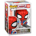 Figurine Funko POP Spider-Man Marvel de 9 cm en vinyle présentée dans sa boîte cadeau officielle FUNKO