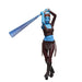 Figurine Aayla Secura de dos mettant en valeur la tenue et la queue de lekku
