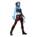 Mise en scène de la figurine Aayla Secura sur un socle avec décor Star Wars
