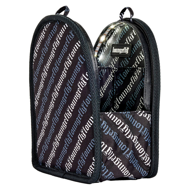 Détail de l'éclairage lumineux activé à l'intérieur de l'organisateur Loungefly pour sac à dos