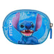 Vue latérale du porte-monnaie Stitch Aloha montrant son format compact et son design pratique