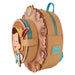 Poche avant zippée du sac à dos Loungefly Pinocho, idéale pour ranger petits objets en toute sécurité.