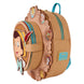 Poche avant zippée du sac à dos Loungefly Pinocho, idéale pour ranger petits objets en toute sécurité.