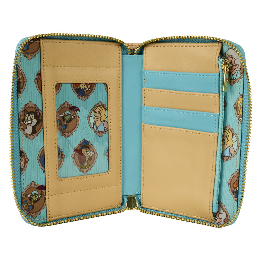 Intérieur doublé assorti du portefeuille Disney Loungefly avec motifs imprimés et finitions soignées