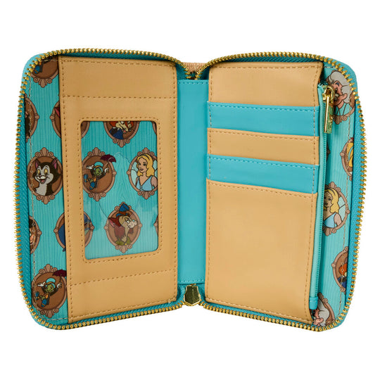 Intérieur doublé assorti du portefeuille Disney Loungefly avec motifs imprimés et finitions soignées