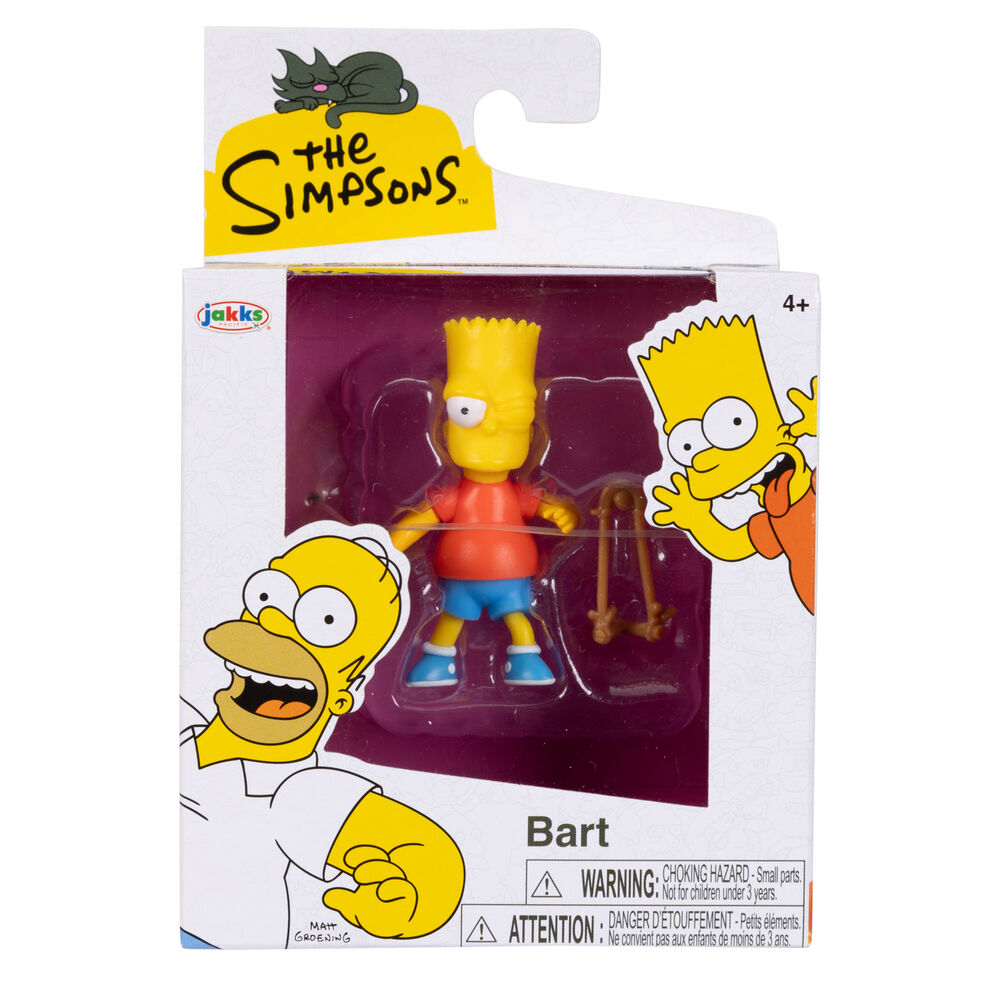 Bart Simpson figurine 6cm avec son skateboard sous le bras
