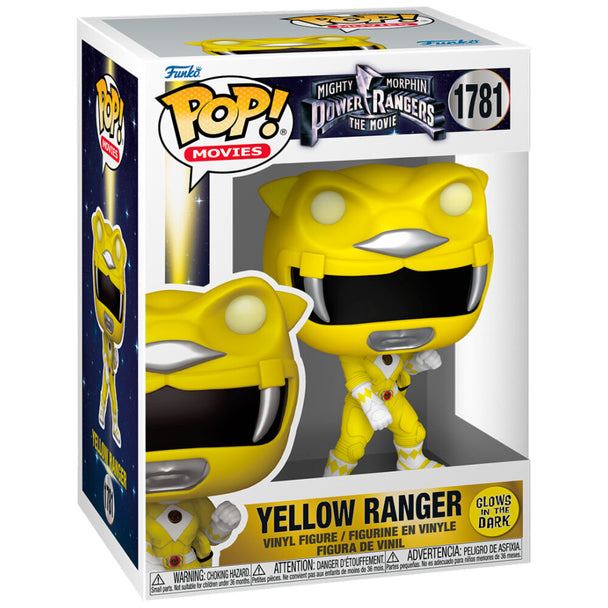 Figurine Funko POP Yellow Ranger Power Rangers Mighty Morphin de 9 cm dans sa boîte cadeau officielle