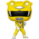 Zoom sur la figurine Funko POP Yellow Ranger en vinyle avec détails précis et couleurs vives
