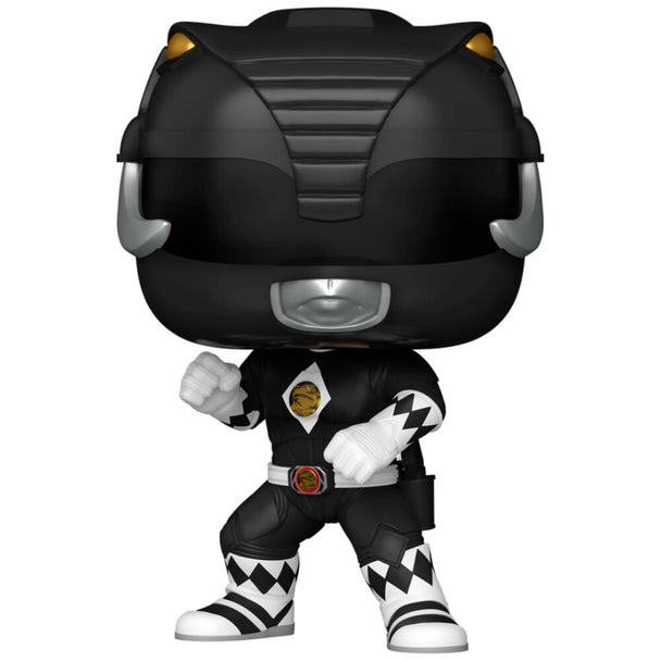 Figurine Funko POP Black Ranger Mighty Morphin Power Rangers en vinyle, vue de face avec détails précis