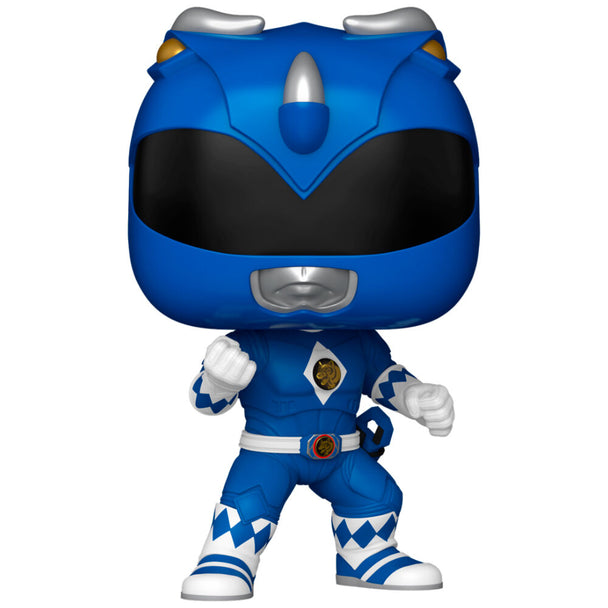Figurine Funko POP 9 cm du Blue Ranger Mighty Morphin Power Rangers en vinyle dans sa boîte cadeau