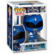 Vue rapprochée de la figurine Funko POP Blue Ranger avec détails précis et couleurs vives