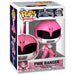 Vue rapprochée de la figurine Funko POP Pink Ranger avec détails précis et couleurs vives sur fond blanc