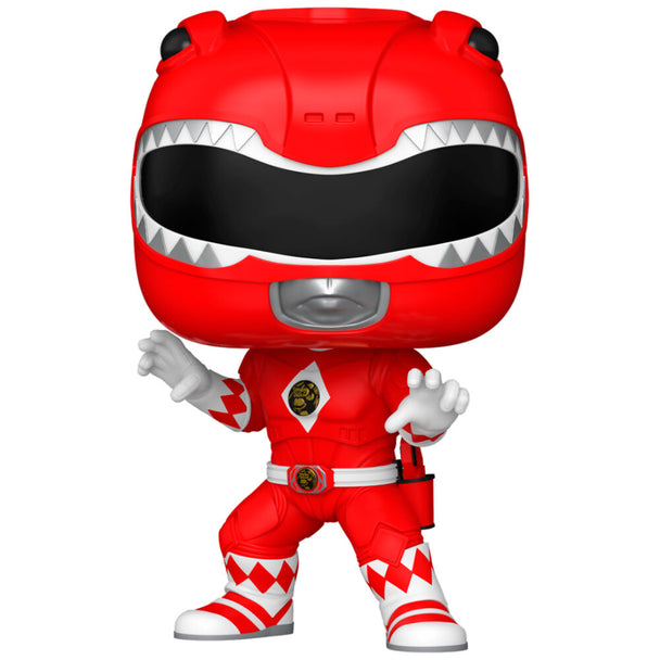 Figurine Funko POP Red Ranger Mighty Morphin Power Rangers en vinyle de 9cm dans sa boîte cadeau