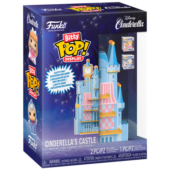 Display Bitty POP Château de Cendrillon Disney FUNKO avec figurines vinyles dans boîtier acrylique transparent