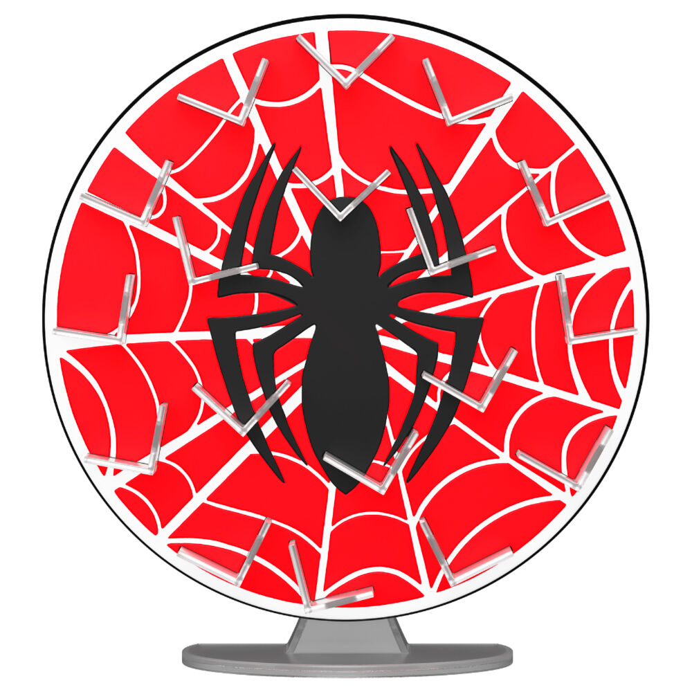 Figurine FUNKO Bitty POP Spider-Man Marvel dans un boîtier en acrylique transparent avec socle amovible