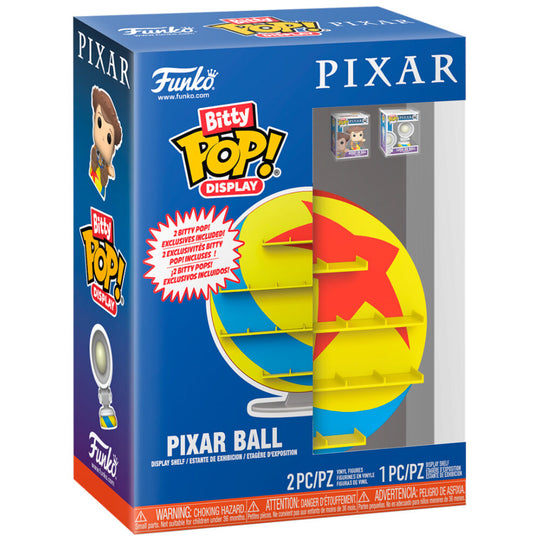 Présentoir acrylique Pixar Ball FUNKO mesurant 20 cm, base amovible pour fixation des figurines Bitty POP