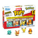 Zoom sur une figurine Bitty POP Bulbasaur FUNKO avec détails précis et boîtier en acrylique dur