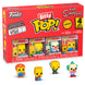 Blister de 4 figurines Bitty POP FUNKO avec Bart Simpson et personnages des Simpsons en boîtier acrylique