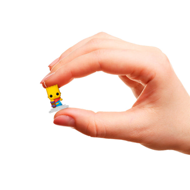 Zoom sur la figurine Bitty POP Bart Simpson avec socle amovible en acrylique transparent, édition collector