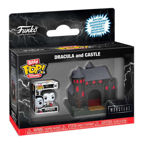 Figurine Bitty POP! Dracula en vinyle avec détails soignés sur le visage et costume classique