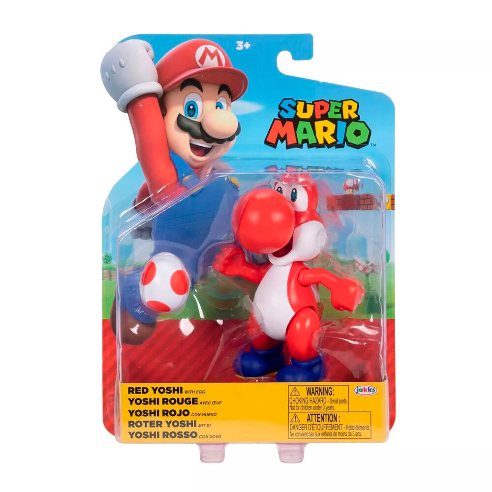 Figurine Super Mario Bros posée sur un fond neutre mettant en valeur les articulations