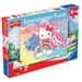 Puzzle Hello Kitty Ravensburger 2x24 pièces, image du puzzle terminé montrant Hello Kitty dans un décor coloré, idéal pour les enfants.