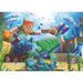 Puzzle Minecraft assemblé de 70x50 cm illustrant le célèbre univers pixelisé du jeu vidéo