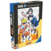 Puzzle Naruto Shippuden 1000 pièces Ravensburger, montrant une scène d'action avec Naruto et ses coéquipiers, couleurs vives et détails précis.