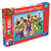 Puzzle Super Mario Bros XXL 100 pièces assemblé montrant un paysage coloré du jeu vidéo, dimensions 49x36 cm