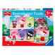 Puzzle Hello Kitty Ravensburger 3x49 pièces, image montrant l'ensemble des puzzles assemblés, idéal pour les enfants de 5 ans et plus.