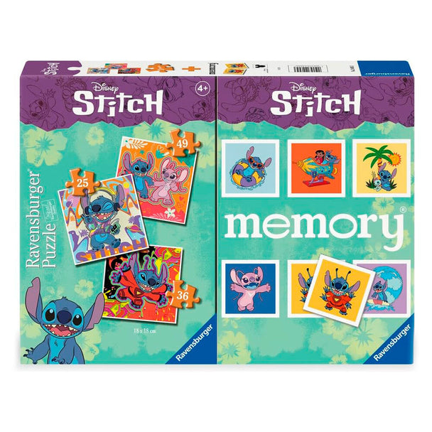 Jeu de memory Disney Stitch composé de 48 cartes illustrées avec des personnages amusants