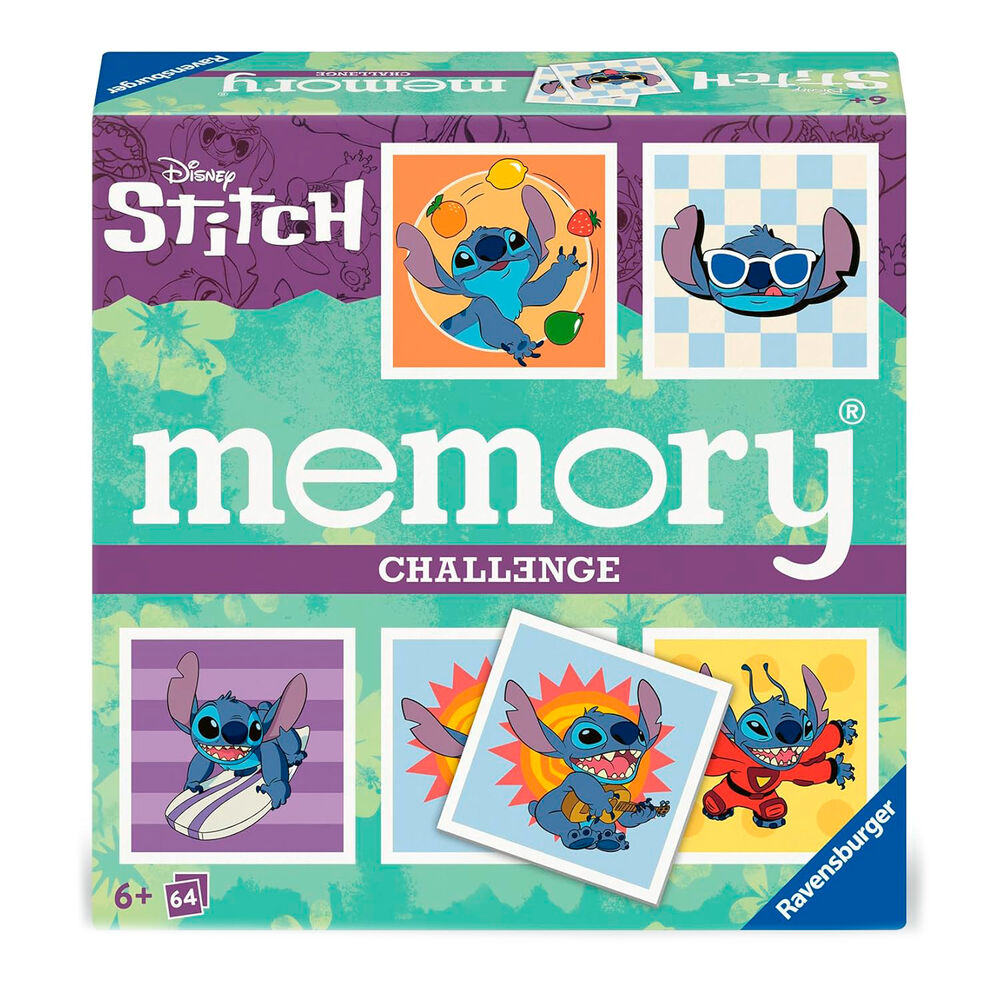 Cartes du jeu Disney Stitch étalées montrant les différentes images à associer pour jouer