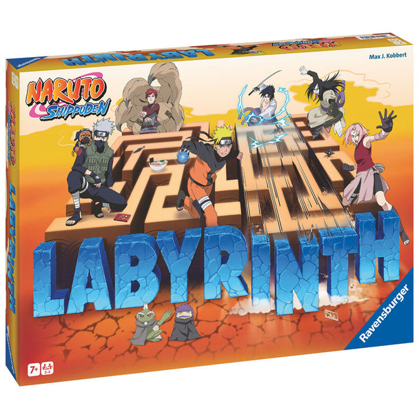 Boîte du jeu de société Naruto Shippuden Labyrinthe par RAVENSBURGER avec illustrations des personnages emblématiques
