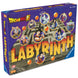 Plateau de jeu Dragon Ball Labyrinth montrant le labyrinthe modulable et les pions des joueurs en action