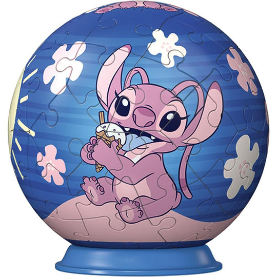 Boîte du puzzle 3D Ravensburger Disney Stitch Angel montrant le design attractif et le nombre de pièces